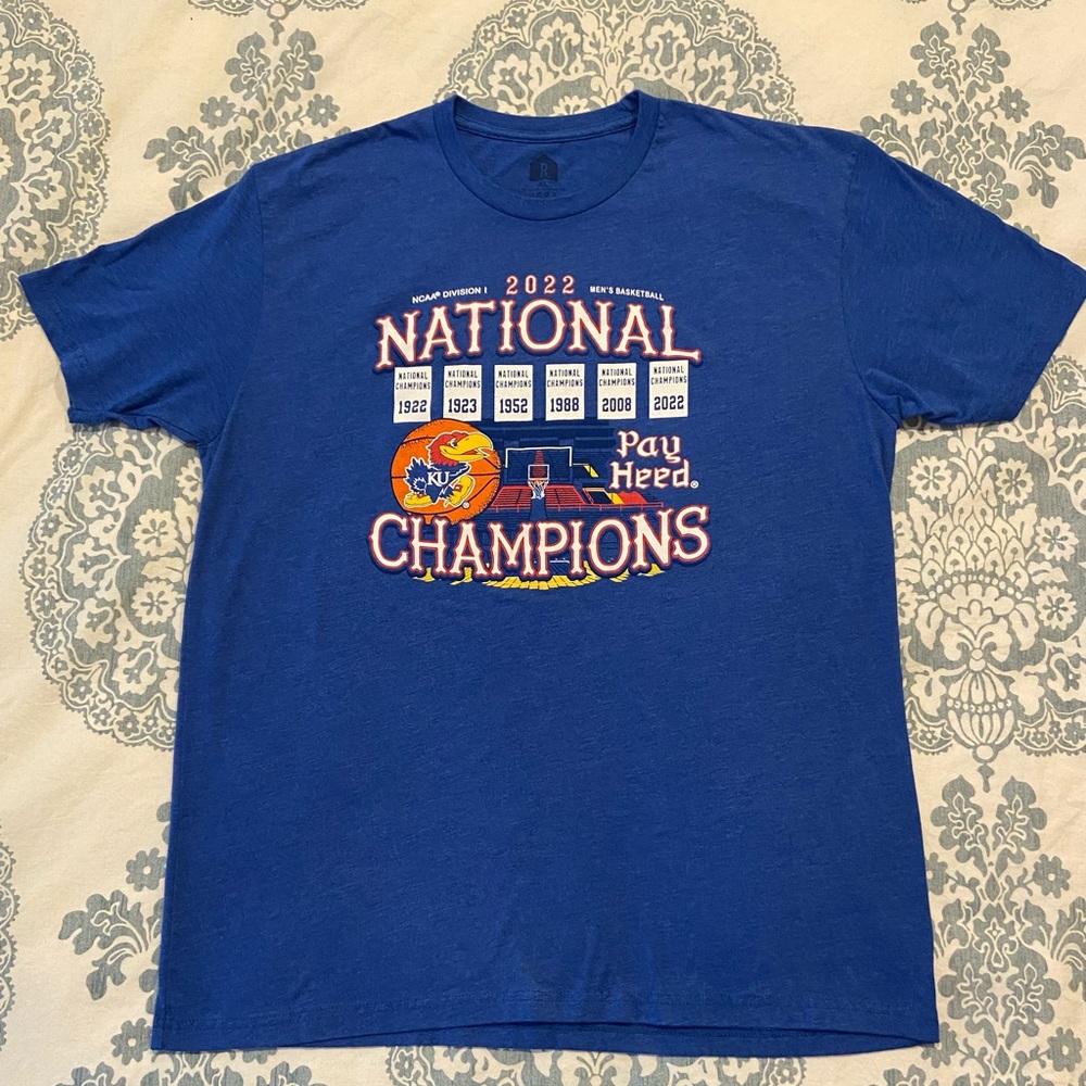 Kansas Jayhawks Basketball National Champions Shirt XL
